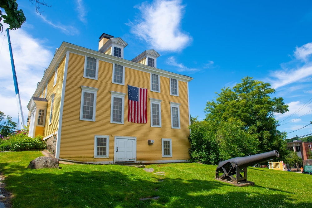 The exterior of the American Independence Museum in Exeter, NH