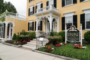The entry to the Inn by the Bandstand, one of the Best Exeter, NH Hotels near Phillips Exeter Academy