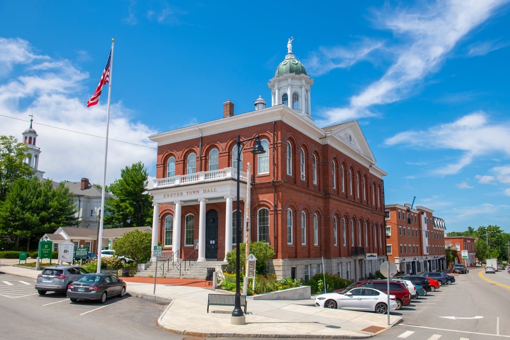 Historic architecture in downtown is one of the best things to do in Exeter, NH for couples